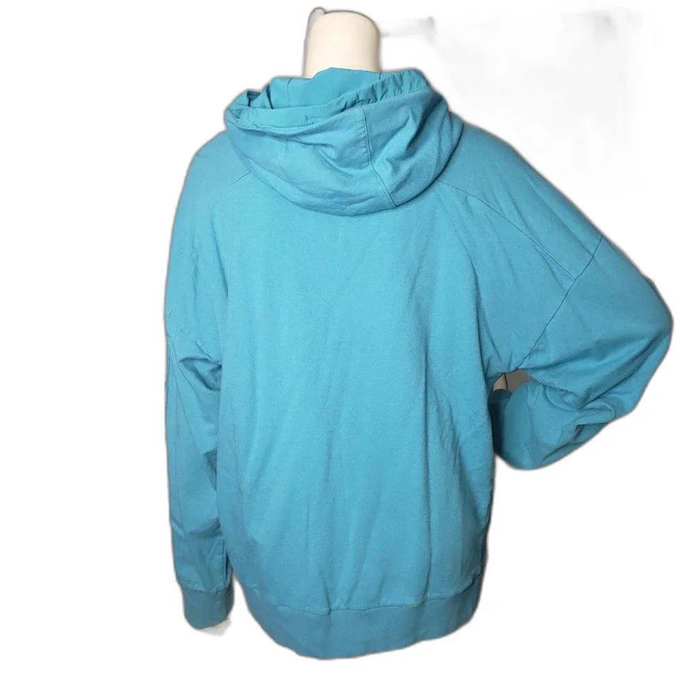 ALL IN MOTION Blue Oversized Lightweight Hooded Sweatshirt Womens Size Medium